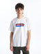 Crew Neck Short Sleeve Printed Combed Cotton Men's T-shirt